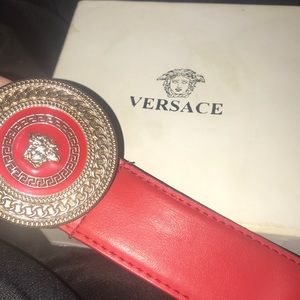 Red Versace Belt